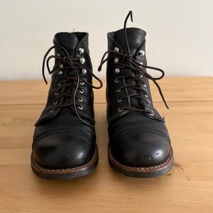 Women's Black Red Wing Iron Ranger Boots 9 B Made in the USA